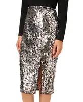 Adrianna Papell Women's Sequined-Skirt Midi Dress
