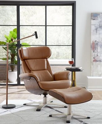 Janer Leather Swivel Chair Collection Created For Macys