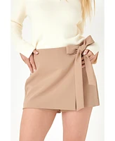 English Factory Women's Tied Strap Mini Skort