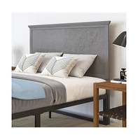 Merrick Lane Marta Full Herring Bone Wooden Adjustable Headboard Only