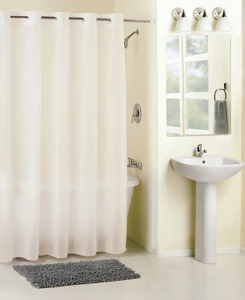 Hookless Shower Curtain PEVA Liner With Snaps 70 W x 54 H New