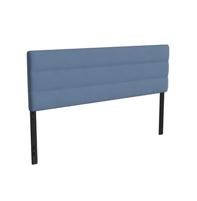 Merrick Lane Coppola King Headboard With Tufted Upholstery And Powder Coated Metal Frame