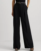 Lauren Ralph Women's Double-Faced Georgette Wide-Leg Pants, Regular & Petite