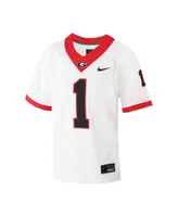 Big Boys Nike #1 White Georgia Bulldogs 1st Armored Division Old Ironsides Untouchable Football Jersey