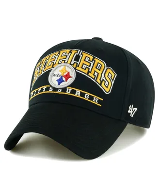 Men's '47 Brand Black Pittsburgh Steelers Fletcher Mvp Adjustable Hat