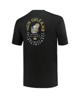 Men's Profile Black New Orleans Saints Big and Tall Two-Hit Throwback T-shirt