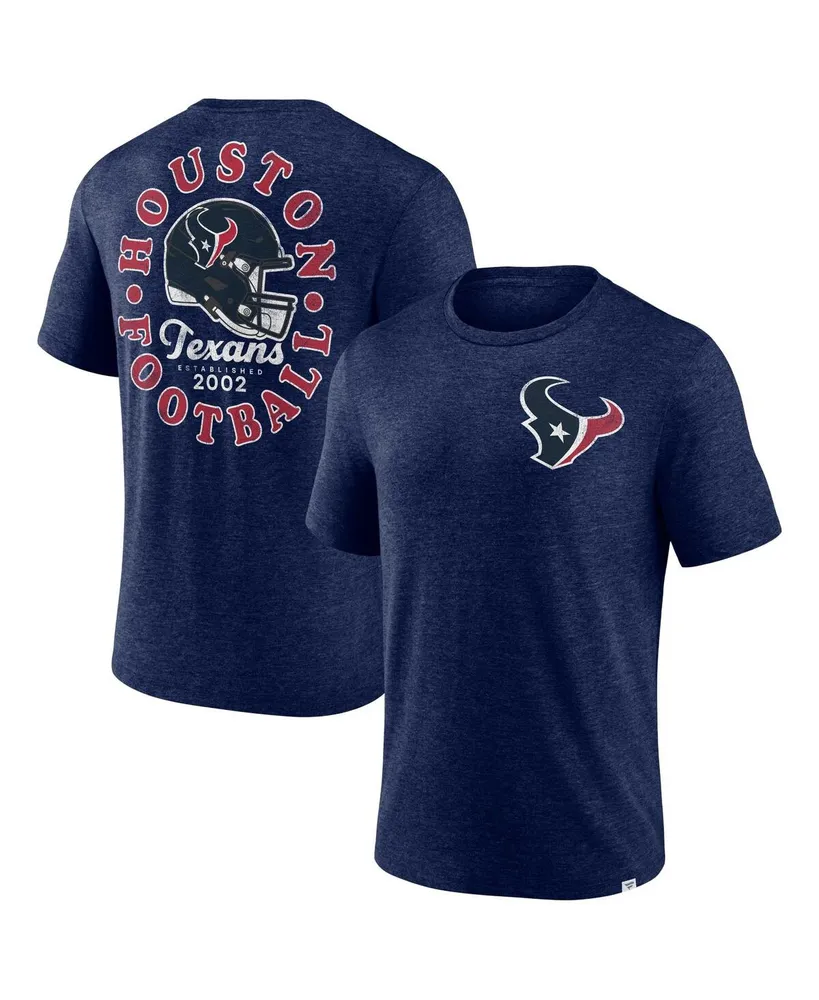 Men's Profile Navy Houston Texans Big & Tall Two-Hit Throwback T-Shirt