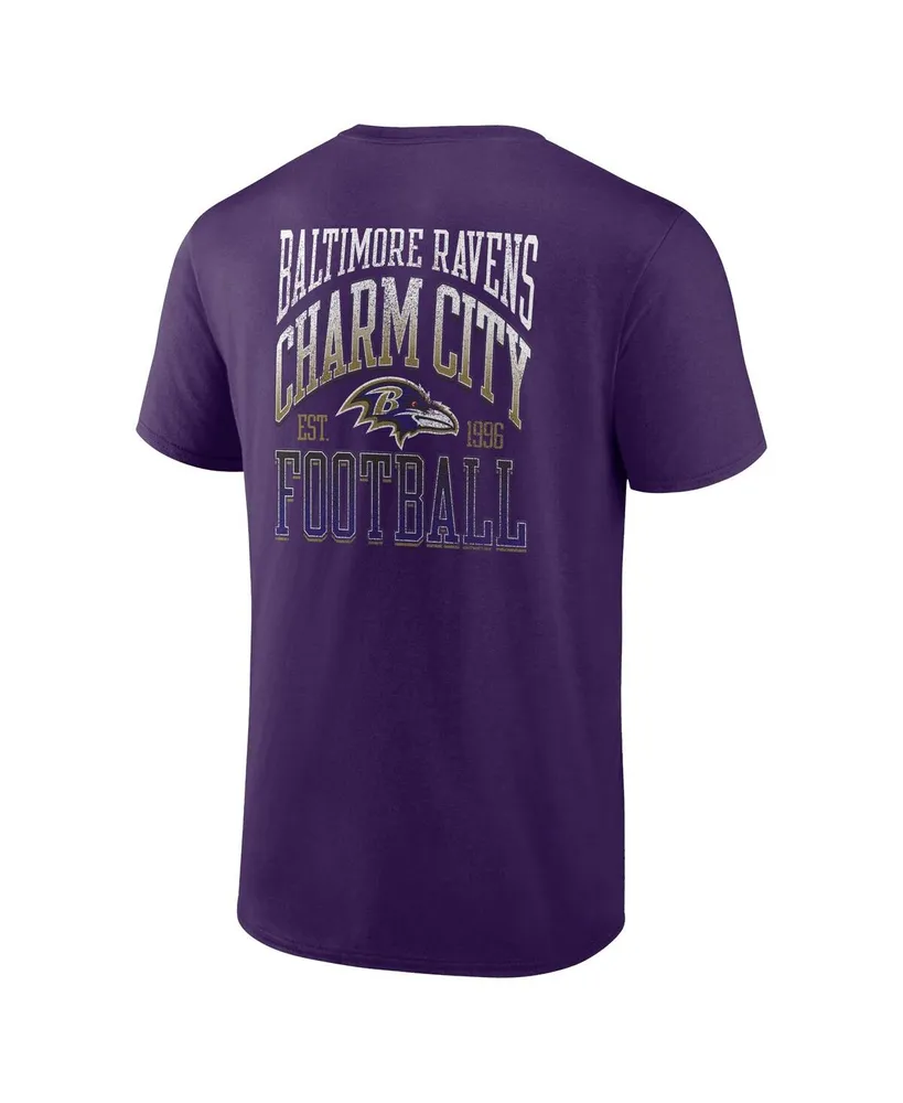 Men's Profile Purple Baltimore Ravens Big and Tall Two-Sided T-shirt