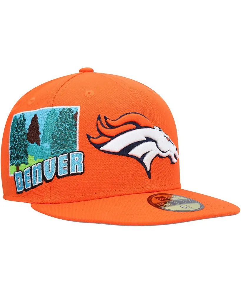 Men's New Era Orange Denver Broncos Stateview 59FIFTY Fitted Hat