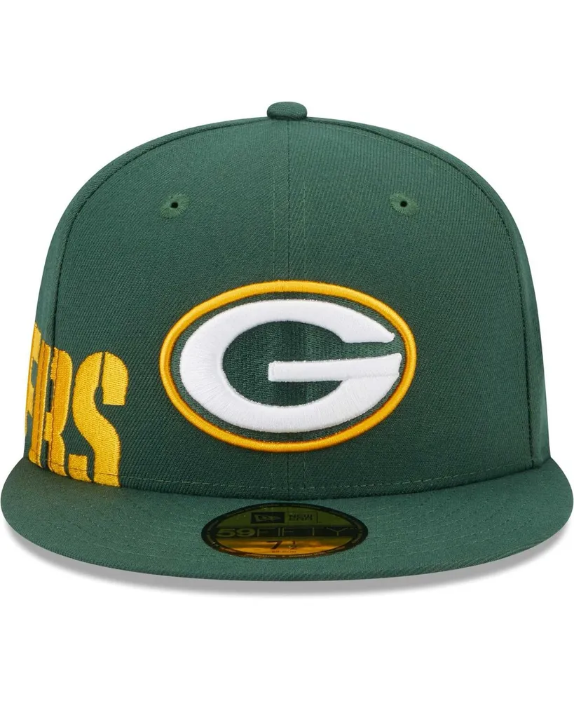 Men's New Era Green Green Bay Packers Arch 59FIFTY Fitted Hat