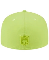 Men's New Era Neon Green Los Angeles Chargers Color Pack Brights 59FIFTY Fitted Hat