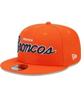 Men's New Era Orange Denver Broncos Main Script 9FIFTY Snapback Hat