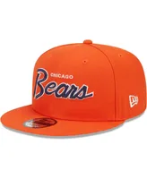 Men's New Era Orange Chicago Bears Main Script 9FIFTY Snapback Hat