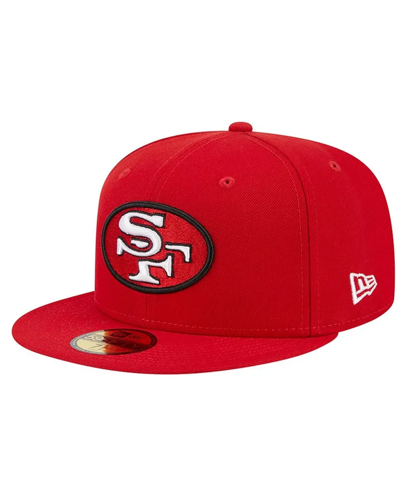 Men's New Era Scarlet San Francisco 49ers Throwback Main 59FIFTY Fitted Hat