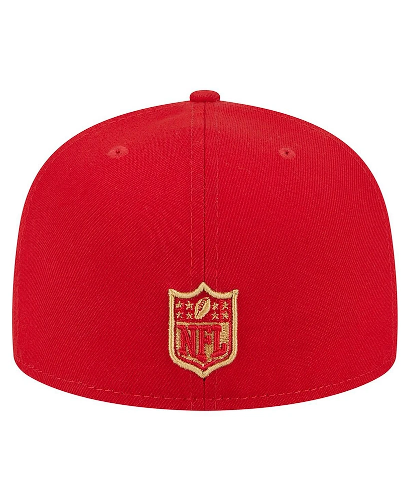 Men's New Era Scarlet San Francisco 49ers Main 59FIFTY Fitted Hat