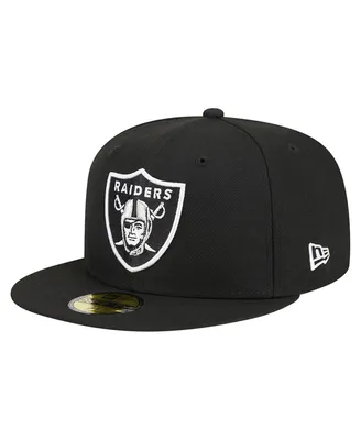 Men's New Era Black Las Vegas Raiders Main 59FIFTY Fitted Hat