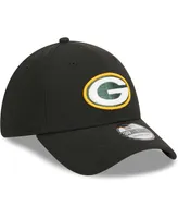 Men's New Era Black Green Bay Packers Main 39THIRTY Flex Hat