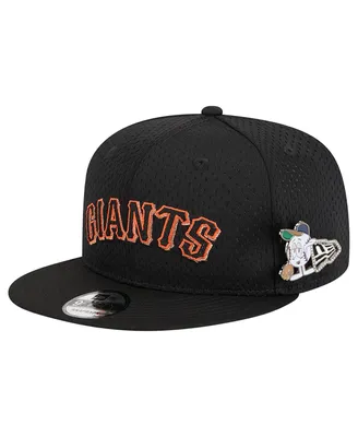 Men's New Era Black San Francisco Giants Post Up Pin 9FIFTY Snapback Hat