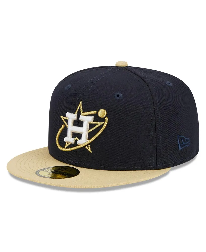 Houston Astros New Era Throwback Corduroy 59FIFTY Fitted Hat - Navy