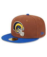 Men's New Era Brown, Royal Los Angeles Rams Harvest Super Bowl Xxxiv 59FIFTY Fitted Hat