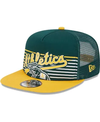 Men's New Era Green Oakland Athletics Speed Golfer Trucker Snapback Hat