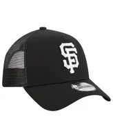 Men's New Era Black San Francisco Giants A-Frame 9FORTY Trucker Adjustable Hat