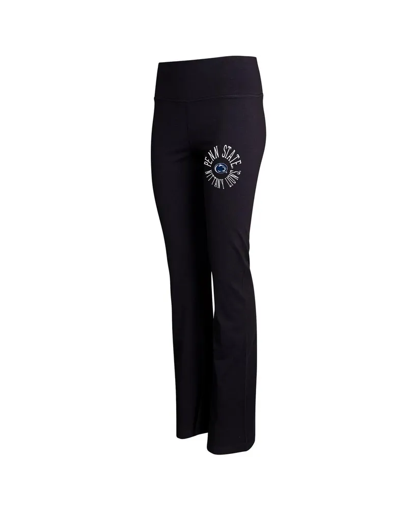 Women's Concepts Sport Black Penn State Nittany Lions Enclave Tri-Blend Flared Leggings