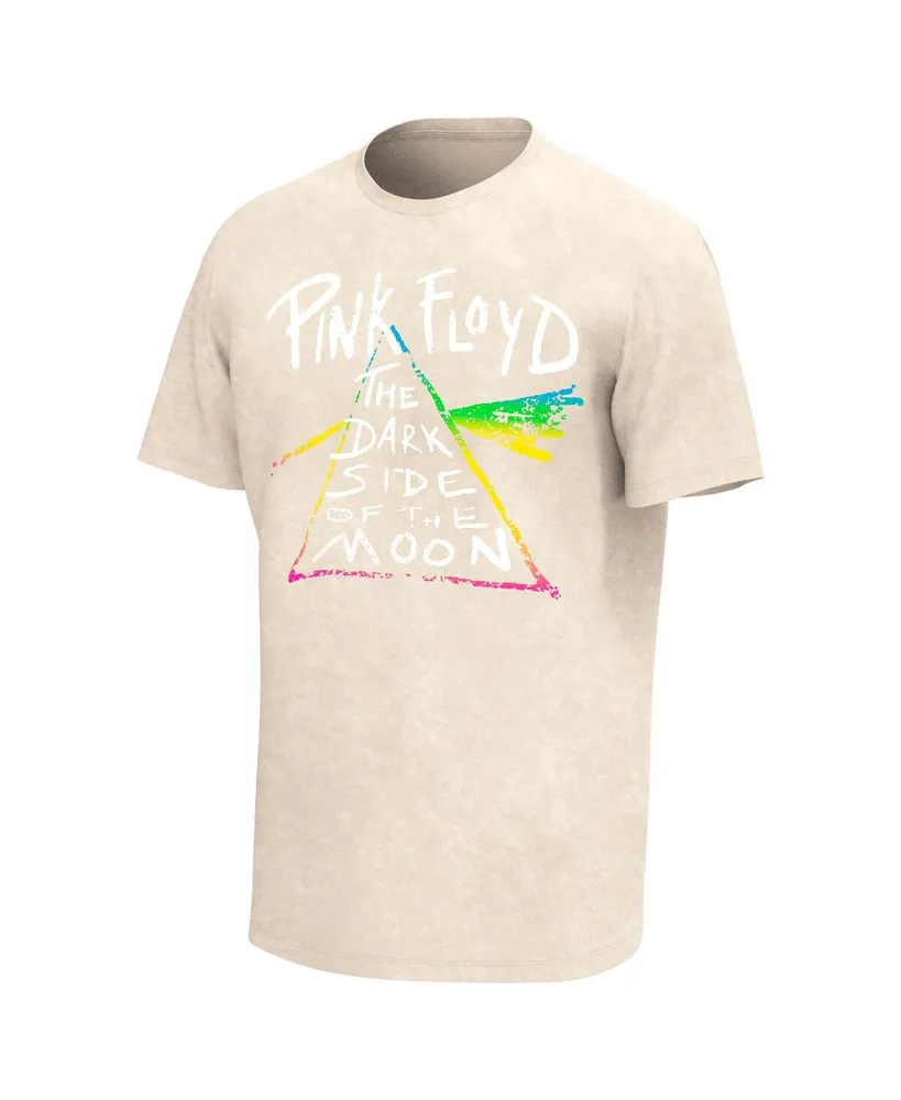 Men's Tan Pink Floyd Bleach Washed Graphic T-shirt