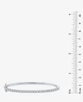 Diamond Bangle Bracelet (1/4 ct. t.w.) in Sterling Silver