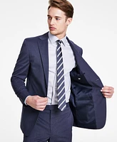 Dkny Men's Modern-Fit Blue Mini Check Suit Separate Jacket