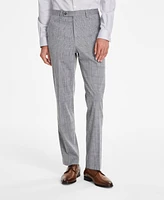 Dkny Men's Modern-Fit Black & White Plaid Suit Separate Pants