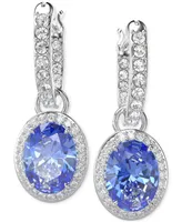 Swarovski Constella Silver-Tone Crystal Drop Earrings