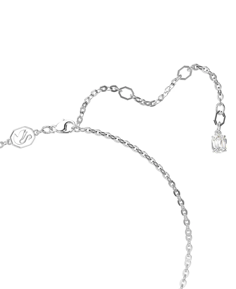 Swarovski Silver-Tone Insigne Crystal Cross Pendant Necklace, 15" + 3" extender