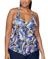 Raisins Curve Plus Size Aviva Tankini Top