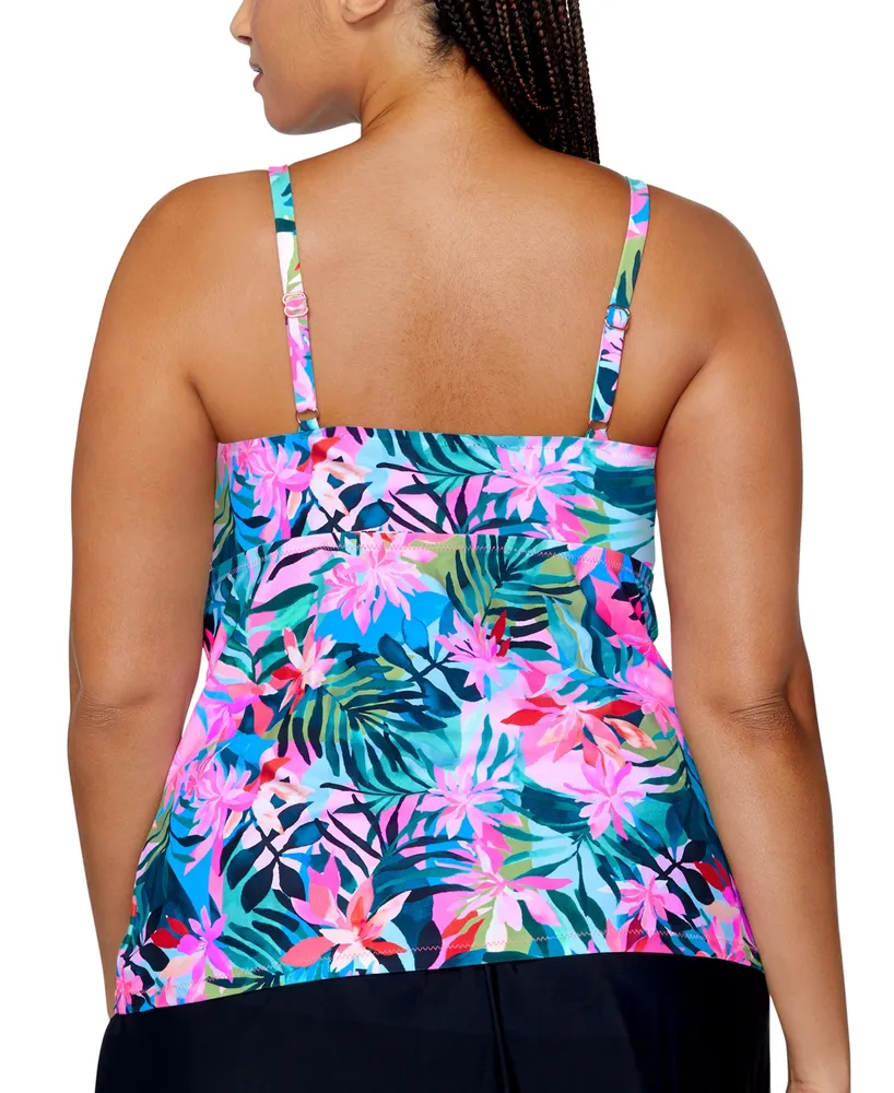 Raisins Curve Plus Size Aries Tankini Top