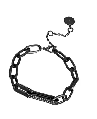 Vince Camuto Hematite-Tone Cable Chain Link Bracelet, 7.5" + 2" Extender
