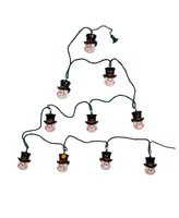 Kurt Adler 10-Light Snowman Head Light Set