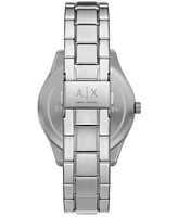 A|X Armani Exchange Men's Dante Multifunction Silver-Tone Stainless Steel Watch 42mm