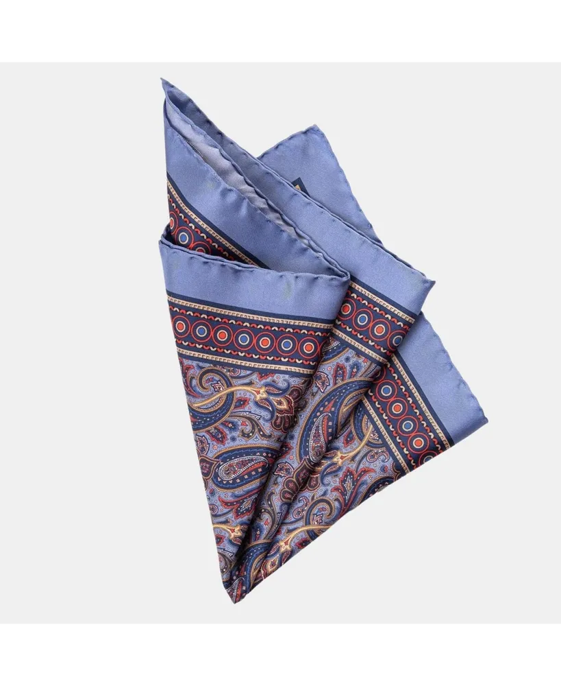 Elizabetta Men's Garibaldi - Large Silk Pocket Square for Men