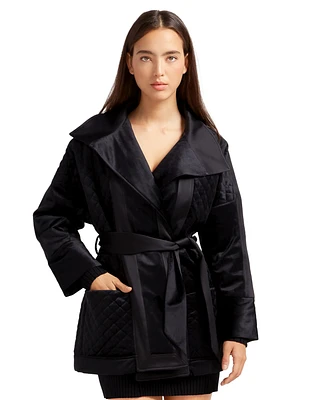 Women Belle & Bloom Ace of Spades Velvet Coat