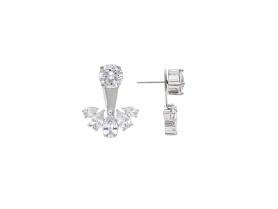 Rivka Friedman Cubic Zirconia Front-Back Earrings