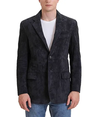 Bgsd Men Grant 2-Button Suede Leather Blazer