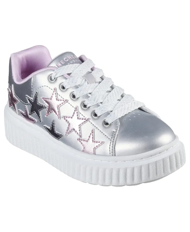 Skechers Little Girls' Shoutouts - Starry Shine High Top Casual Sneakers  from Finish Line - Macy's