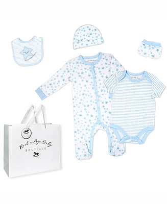 Rock-a-Bye Baby Boutique Baby Boys Layette Gift Bag Set