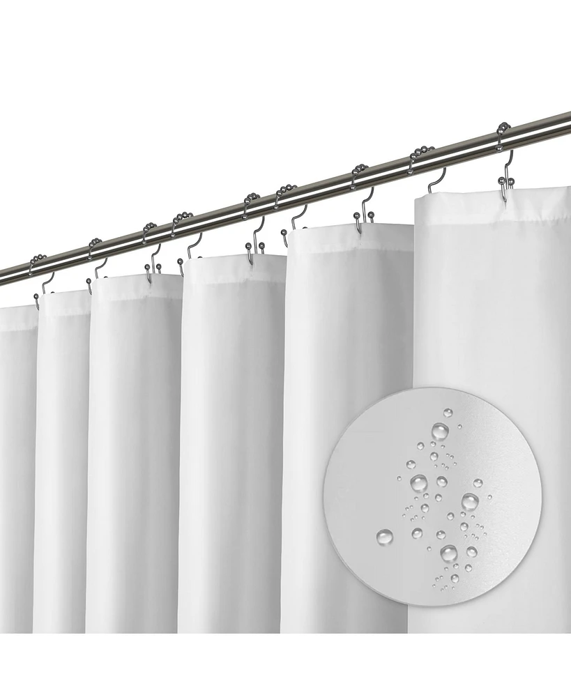 Cloth Fabric Shower Curtain, Heavy Duty Waterproof - 72" W x 72" H White