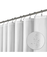 Cloth Fabric Shower Curtain, Heavy Duty Waterproof - 72" W x 72" H White