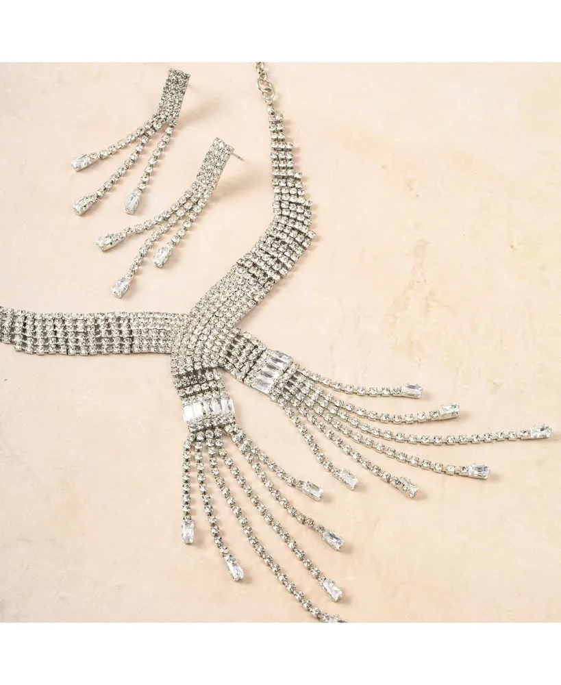 Rachel Rachel Roy Rhinestone Necklace And Earring Set