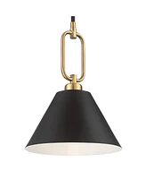 Stiffel Meyer 11 1/2" Wide Black and Warm Gold Mini Pendant