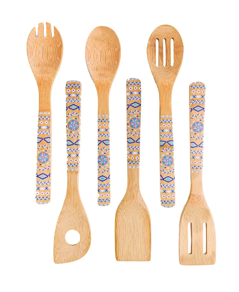 BergHOFF Bamboo 10 Piece Patterned Utensil Set