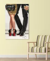 Empire Art Direct "Loved" Frameless Free Floating Tempered Glass Panel Graphic Wall Art, 48" x 32" x 0.2"